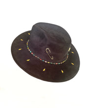 Load image into Gallery viewer, Evil eye Suede Black Hat
