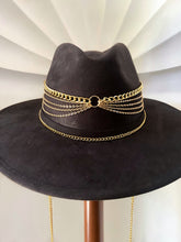 Load image into Gallery viewer, Golden Chains Suede Black
