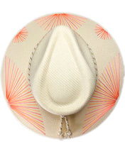 Load image into Gallery viewer, Metallic Fiusha/Orange Fan Hat