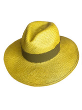 Load image into Gallery viewer, Del Mar Olive Green Chiffon Straw Hat
