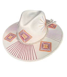 La Paz Hand Embroidered Palm Hat