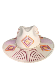 La Paz Hand Embroidered Palm Hat