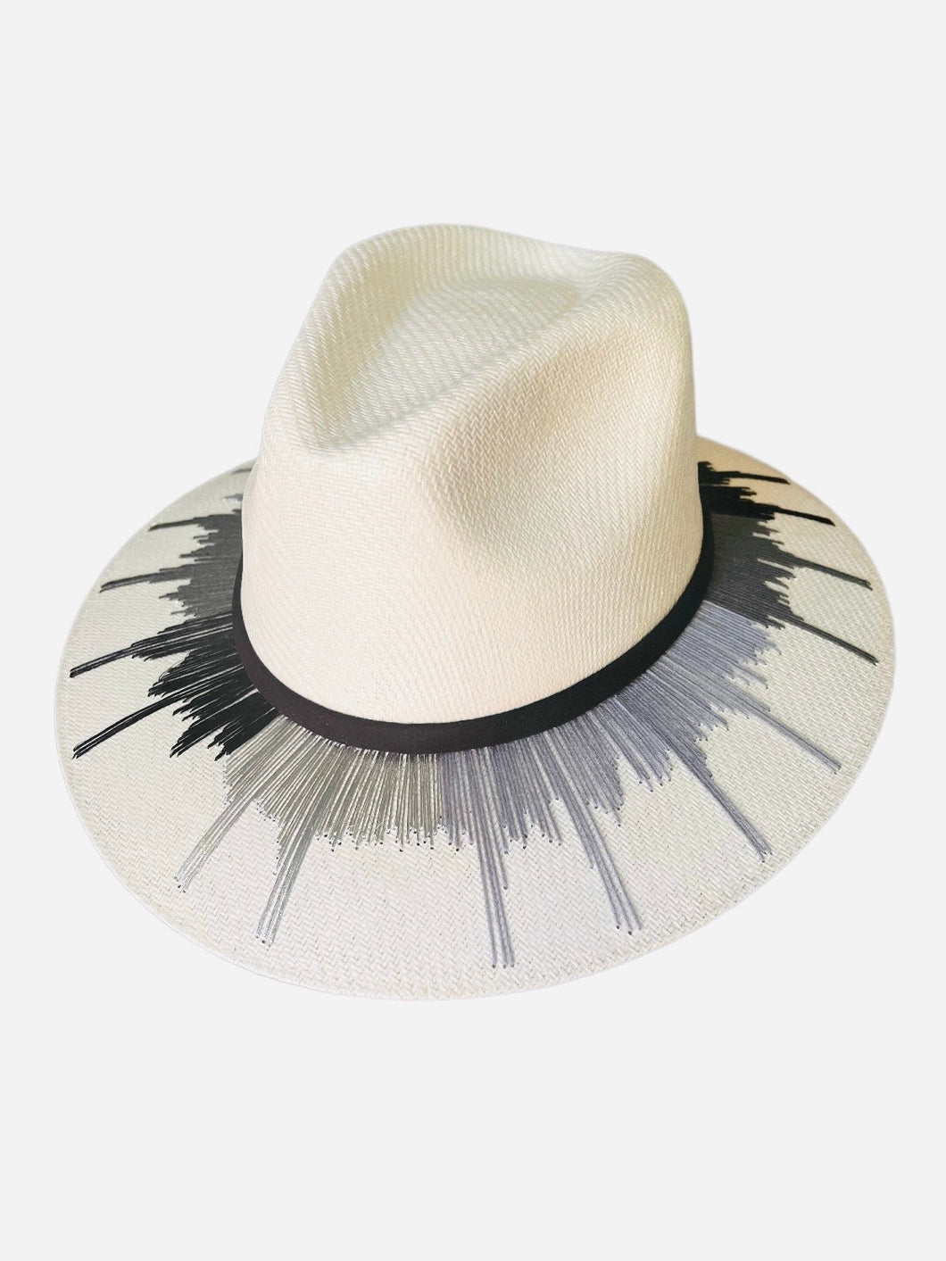 Degradé Embroidered Black/Silver Hat