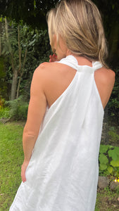 100% Turkish Linen White Dress