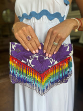 Load image into Gallery viewer, Oaxacan Floral Purple Clutch
