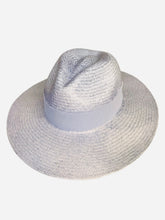 Load image into Gallery viewer, Del Mar Mint Blue Chiffon Straw Hat
