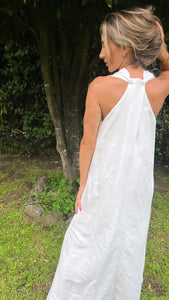 100% Turkish Linen White Dress