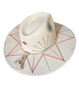 La Paz Hand Embroidered Palm Hat