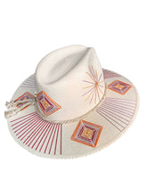 Load image into Gallery viewer, La Paz Hand Embroidered Palm Hat
