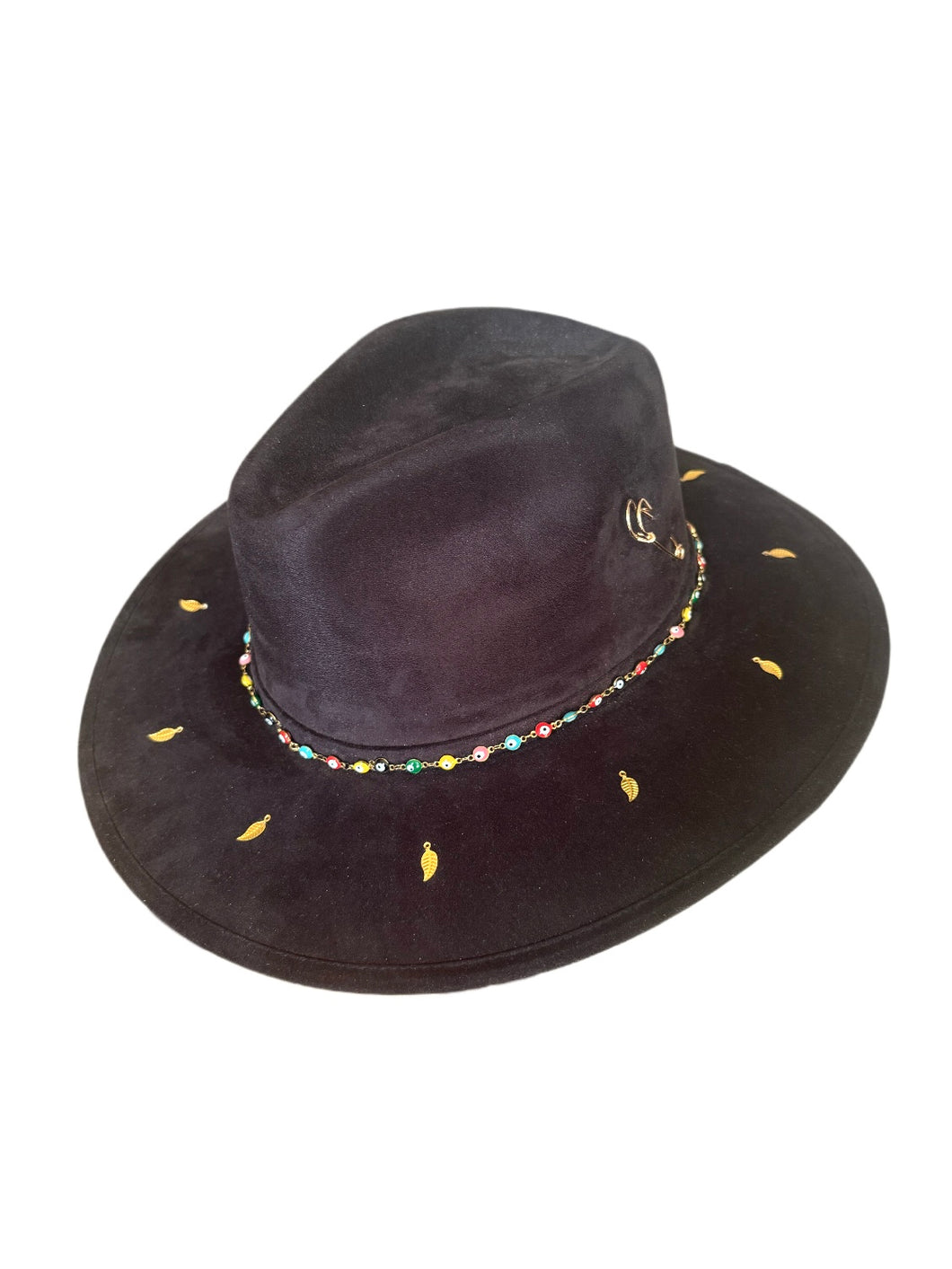 Evil eye Suede Black Hat