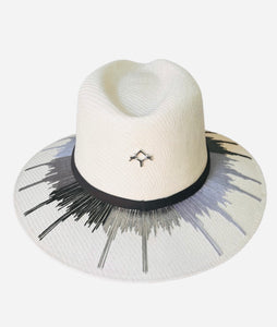 Degradé Embroidered Black/Silver Hat