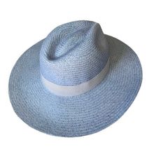 Load image into Gallery viewer, Del Mar Mint Blue Straw Hat
