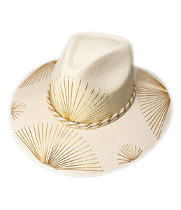 Metallic Golden Fan Hat