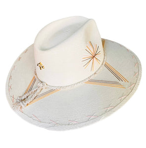 La Paz Hand Embroidered Palm Hat