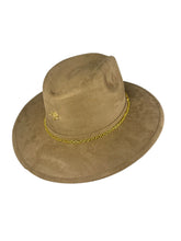 Load image into Gallery viewer, Golden Chains Suede Taupe Hat
