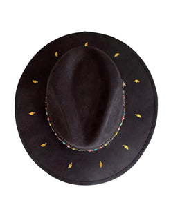 Evil eye Suede Black Hat