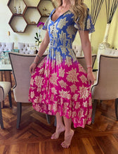 Load image into Gallery viewer, Metallic Rainbow Multicolor Short Sleeves Dress
