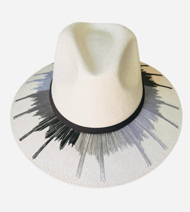 Degradé Embroidered Black/Silver Hat