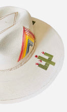 Load image into Gallery viewer, La Paz Cactus Hand Embroidered Palm Hat
