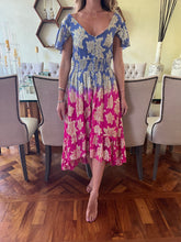 Load image into Gallery viewer, Metallic Rainbow Multicolor Short Sleeves Dress
