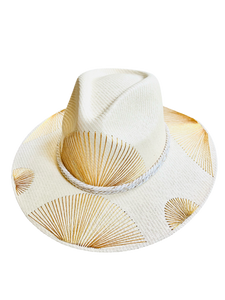 Metallic Golden Fan Hat