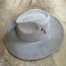 Load image into Gallery viewer, Custom Burnt Monogrammed Suede Hat
