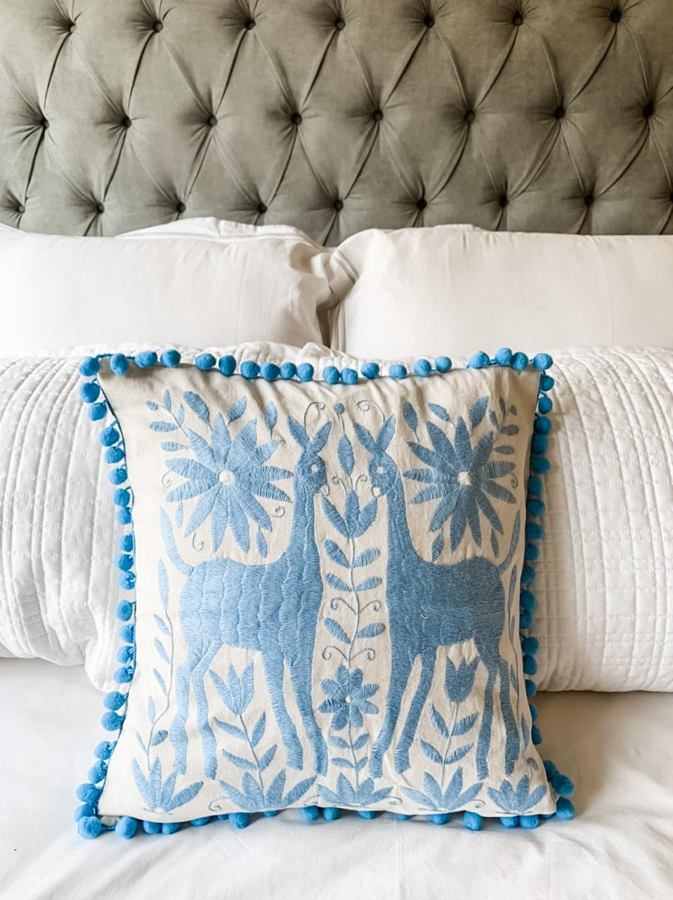 Blue Square Tenango de Doria Cushion