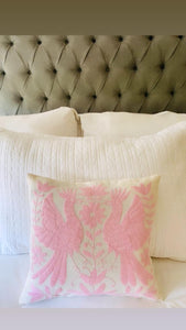 Pink Square Tenango de Doria Cushion