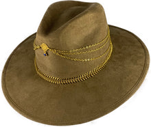 Load image into Gallery viewer, Mandala Taupe Suede hat
