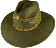 Load image into Gallery viewer, Mandala Green Suede Hat
