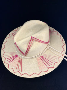 La Paz Hand Embroidered Palm Hat