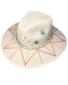 La Paz Hand Embroidered Palm Hat