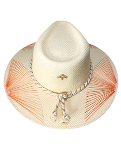 Metallic Salmon/Gold Fan Hat