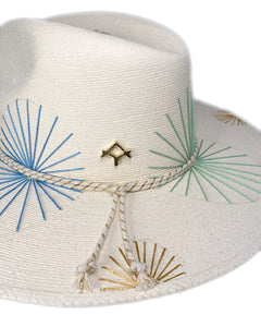 La Paz Hand Embroidered Palm Hat