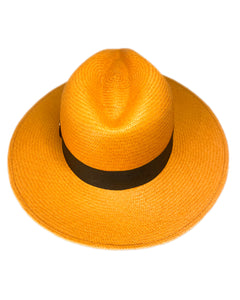 Del Mar Tropical Orange Straw Hat