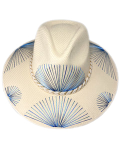 Metallic Blue Fan Hat