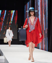 Load image into Gallery viewer, Valise a Chapeau- Navy Blue Hat Case
