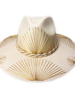 Metallic Golden Fan Hat