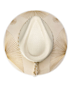 Metallic Golden Fan Hat