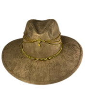 Load image into Gallery viewer, Mandala Taupe Suede Hat
