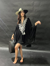Load image into Gallery viewer, YingYang Black &amp; Natural Hat
