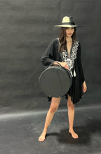 Load image into Gallery viewer, YingYang Black &amp; Natural Hat
