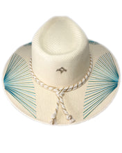 Load image into Gallery viewer, Metallic Aqua Fan Hat
