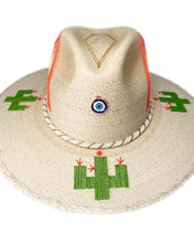 Load image into Gallery viewer, La Paz Hand Embroidered Palm Hat
