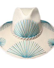 Load image into Gallery viewer, Metallic Aqua Fan Hat
