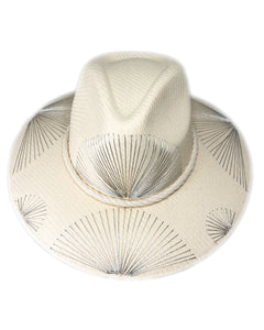 Metallic Silver Fan Hat