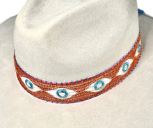 Load image into Gallery viewer, Evil Eye Suede Ivory Hat
