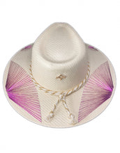 Load image into Gallery viewer, Metallic Purple/Pink Fan Hat
