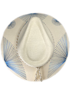 Metallic Blue Fan Hat