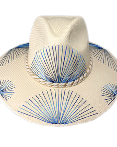 Metallic Blue Fan Hat